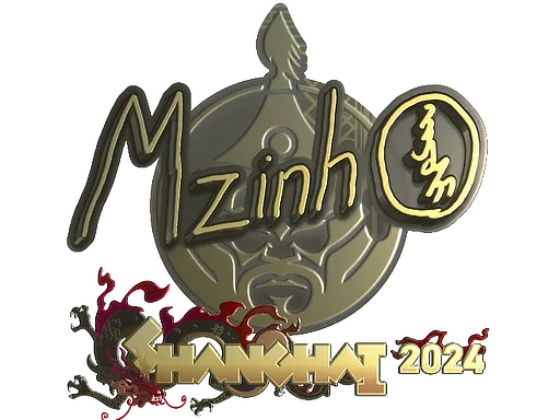 Sticker | mzinho (Gold) | Shanghai 2024
