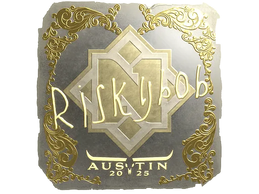 Sticker | riskyb0b (Gold) | Austin 2025