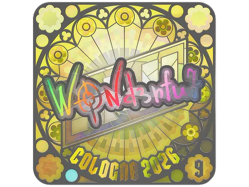 Sticker | w0nderful (Holo, Ranked) | Cologne 2026