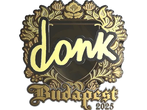 Sticker | donk (Gold) | Budapest 2025