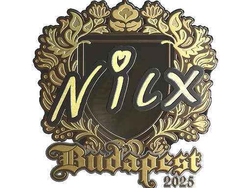 Sticker | nicx (Gold) | Budapest 2025