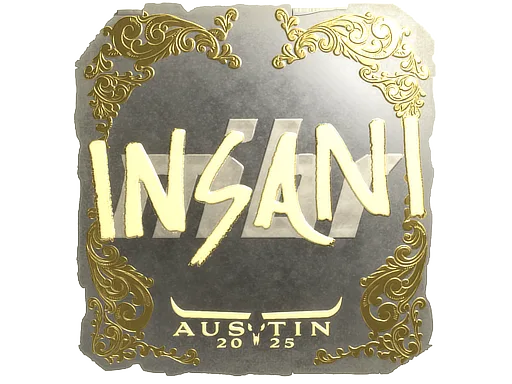 Sticker | insani (Gold) | Austin 2025