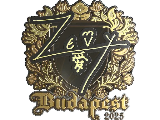 Sticker | zevy (Gold) | Budapest 2025