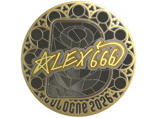 Sticker | alex666 (Gold) | Cologne 2026